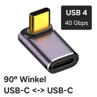 90° Winkel USB-C USB 4 Adapter / Digitec CHF 13.60 / 40 Gbps