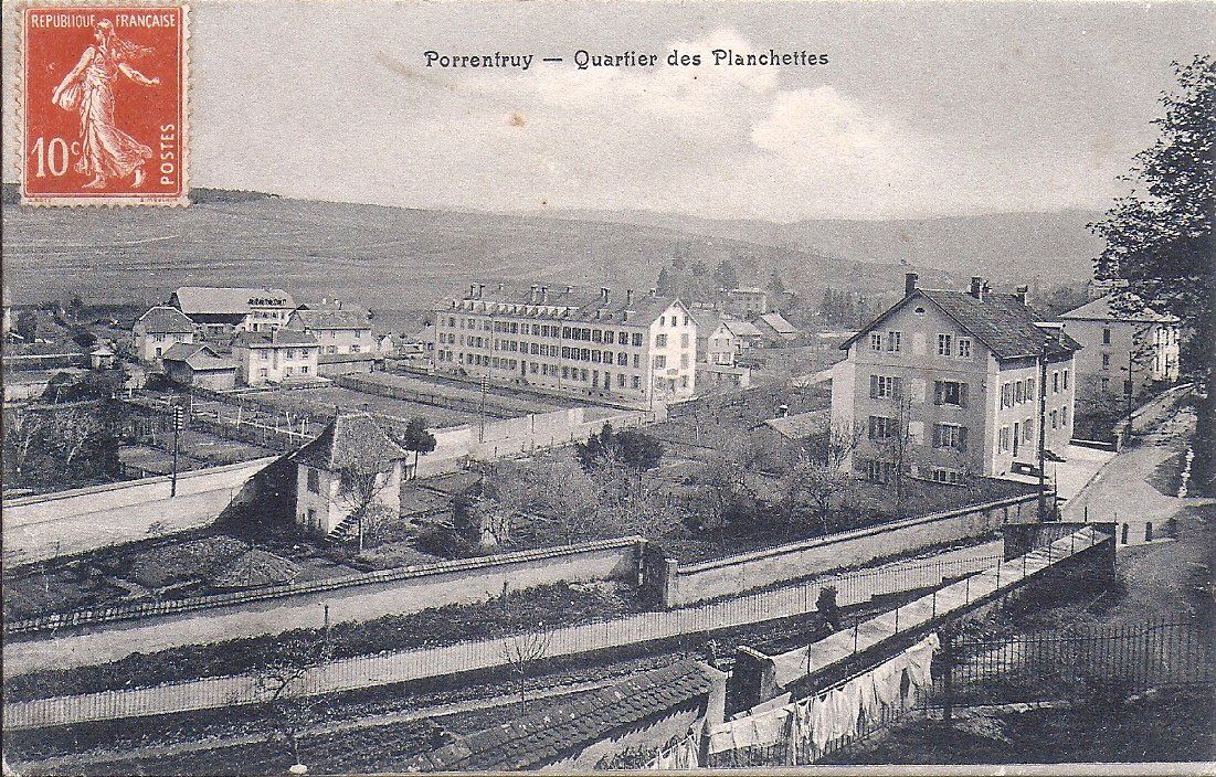 Cartoline postali: PORRENTRUY, quartier des planchettes – Usato da Les Verrières venduto da Scampi0