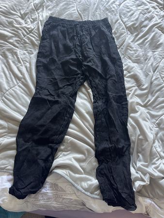 Leinenhose schwarz Grösse M