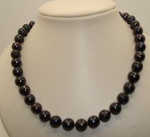 Süsswasserzuchtperlen Collier Grau