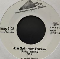 Vinyl-Single Sina - Där Sohn vom Pfarrär