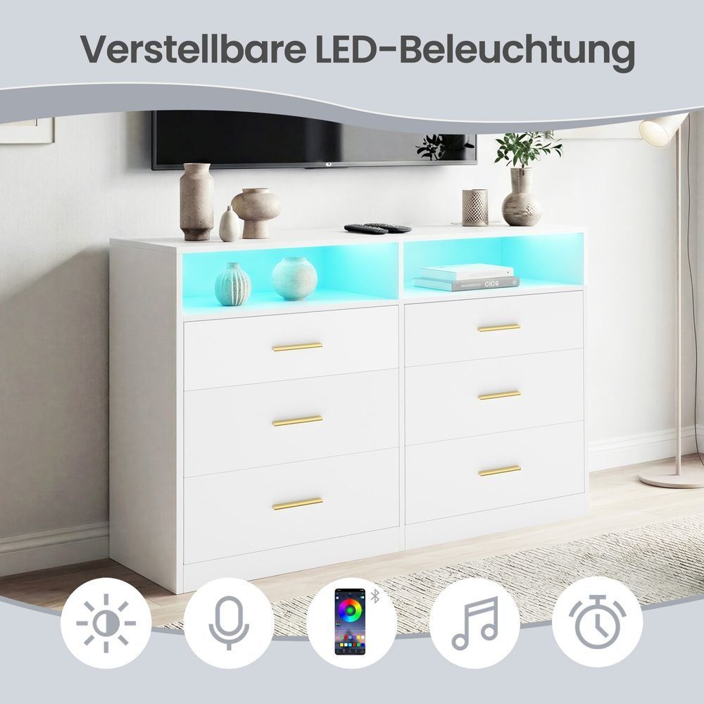 Kommoden: Kommode mit LED und Ladestation NOVELIA – Neu und originalverpackt aus Lachen SZ von MAMORU-MOEBEL 6