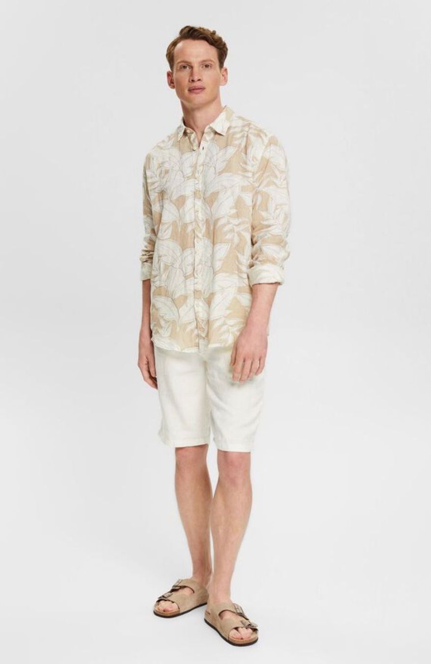 Esprit Camicie: Gemustertes Hemd aus 100% Leinen – Nuovo e nell'imballaggio originale da Wittenbach venduto da bes_k8vr 5