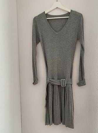 👗Basic Kleid Etuikleid Faltenkleid Strickkleid Gr.M Vintage