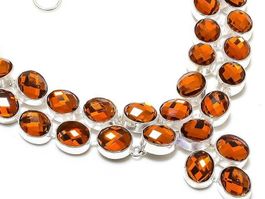 Lovely in person Mystic Orange Topaz Necklace