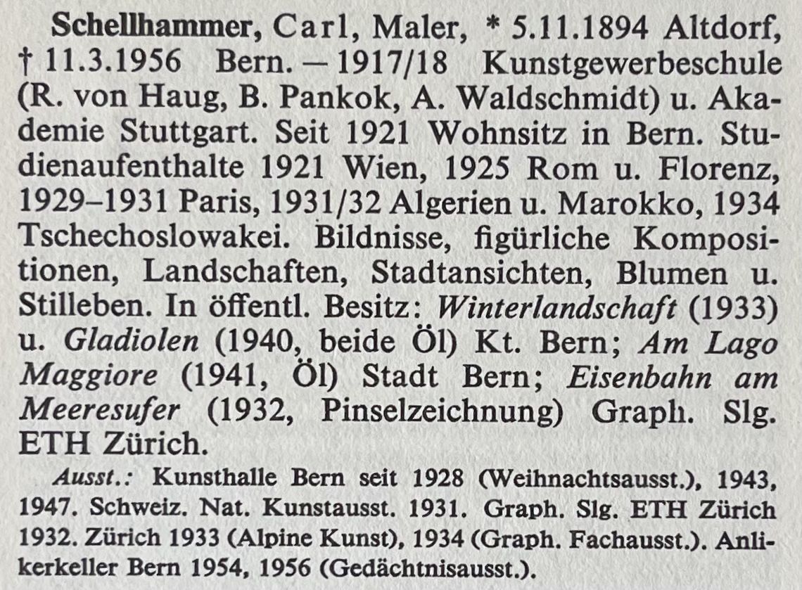 Dipinti: Schellhammer Carl (1894-1956) – Usato da Grosshöchstetten venduto da Perle1951 4