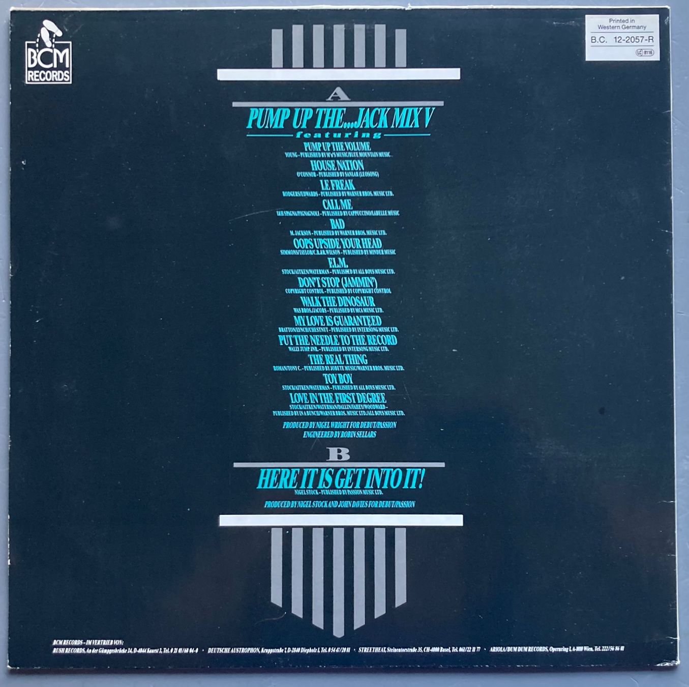 Dischi in vinile: MIRAGE - PUMP UP THE...JACK MIX V – Usato da Poliez-Pittet venduto da Newtown-Records 1