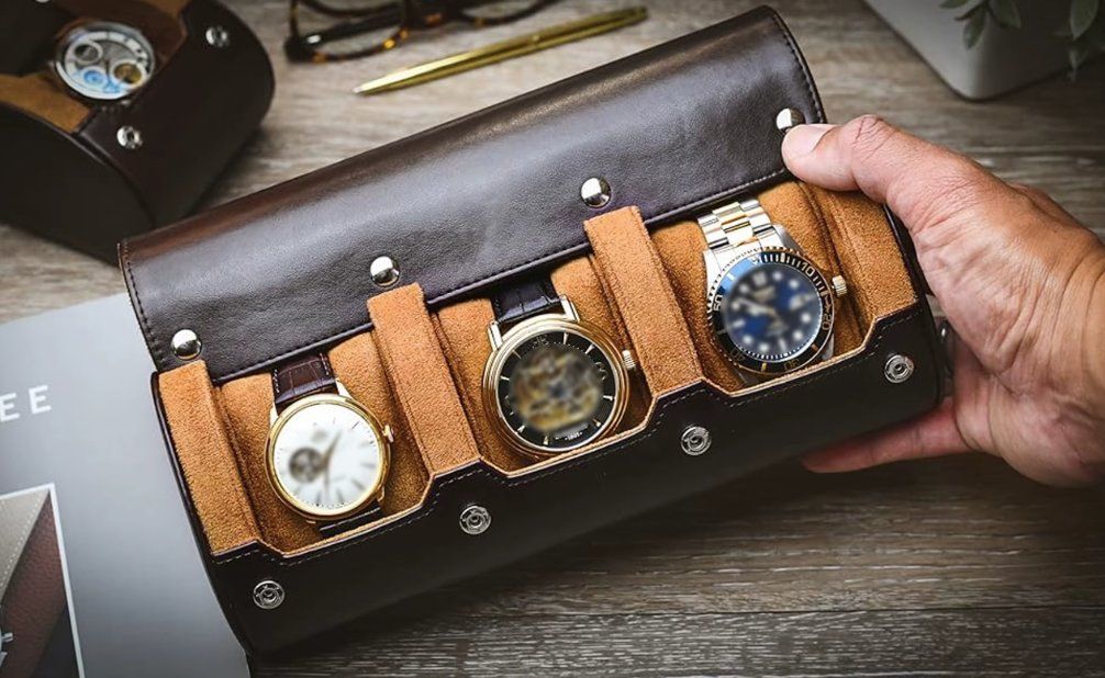 Scatole porta orologi: Reiseetui für 3 Uhren – Nuovo e nell'imballaggio originale da Geneve venduto da Titi2008 6