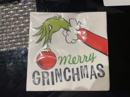 New Grinch Xmas Napkins, 18 pcs, 13x13 inch