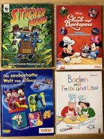 3 Kinderbücher: Disney Koch- und Backspass, Sticker Mania