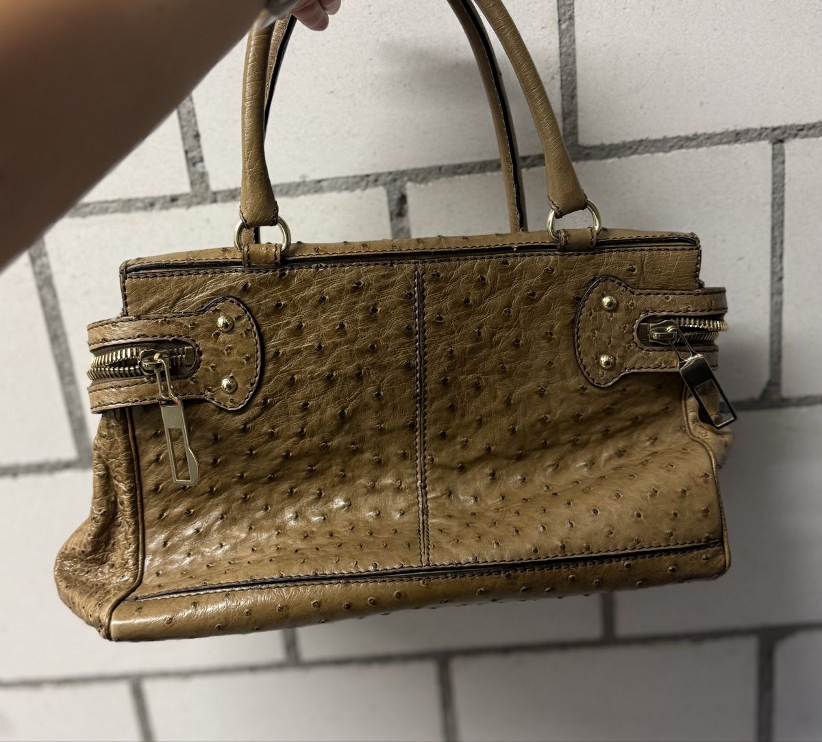 Max Mara Borse: Max Mara Handbag Ostrich leather – Usato da Buchs AG venduto da sxf96 2