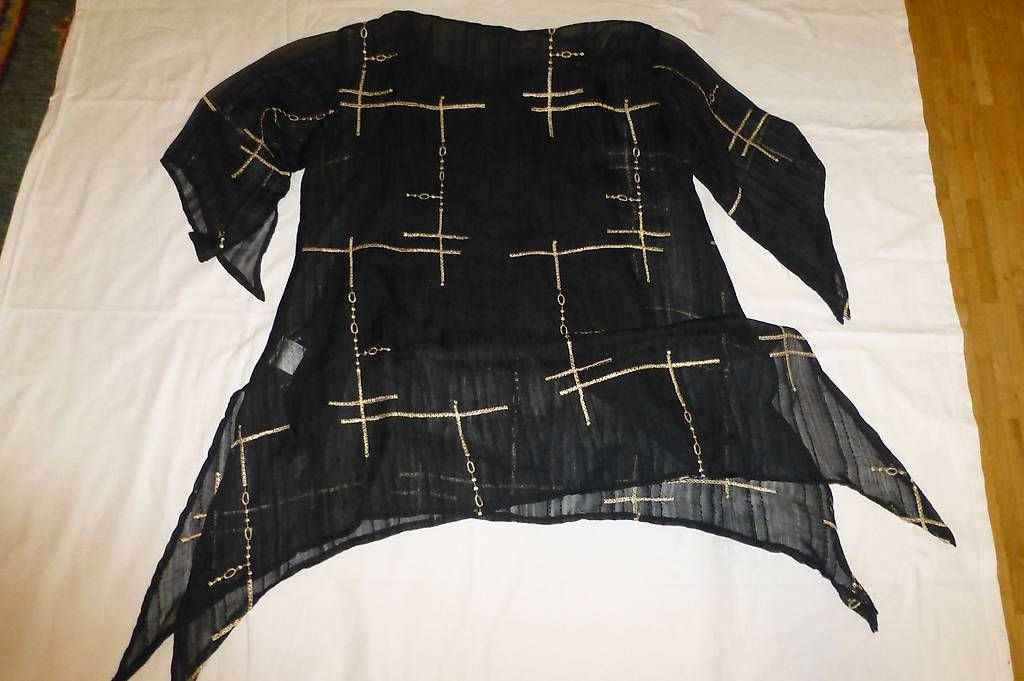 Tuniche: Tunika Bluse Kasack schwarz/gold Grösse L – Nuovo (secondo la descrizione) da Reinach BL venduto da Spider63 3