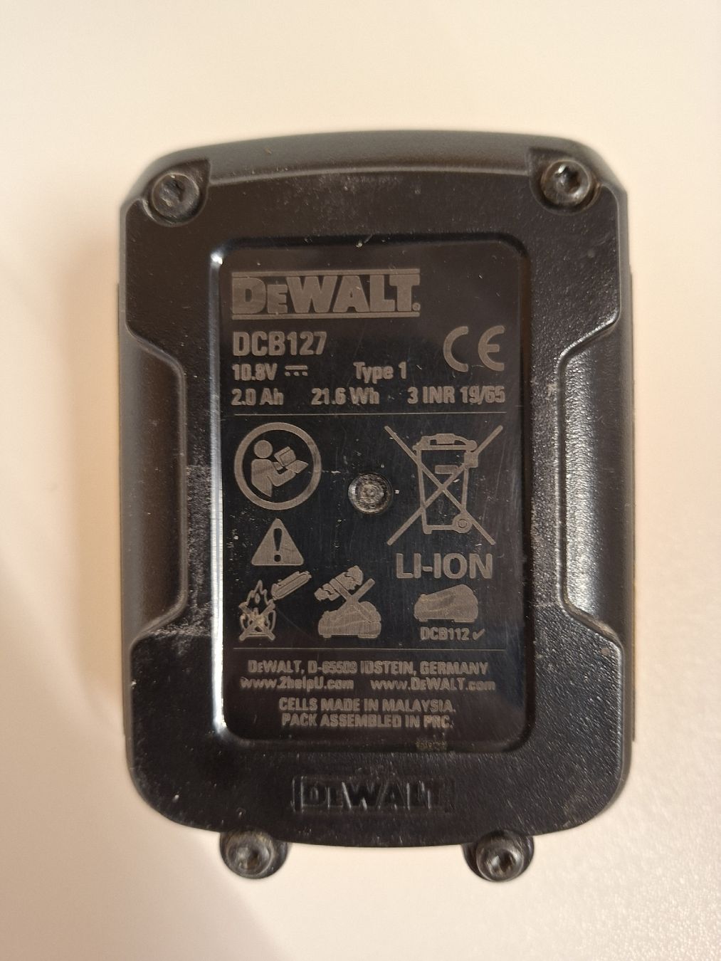 Dewalt Caricatori & Batterie: DeWalt Akku DCB127 10.8V 12V 2.0Ah – Difettoso da Au TG venduto da aatec_105 3