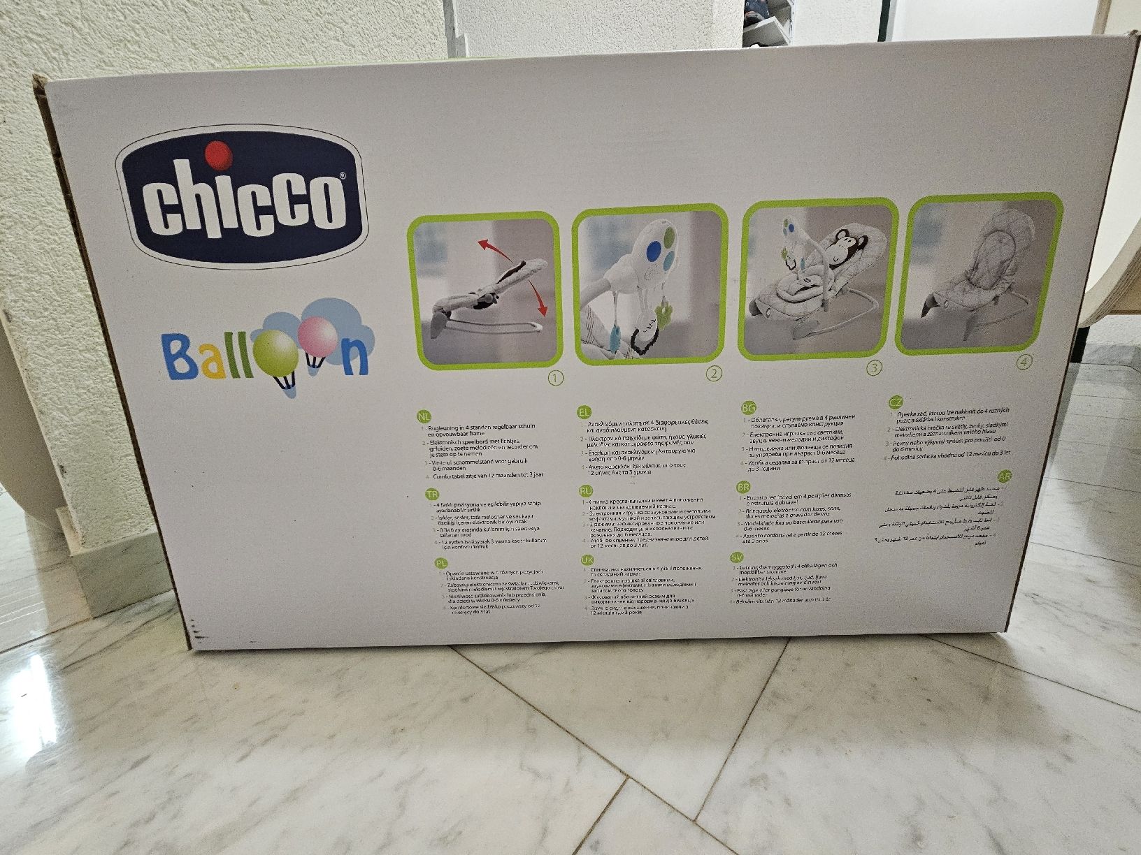 Chicco Sdraiette & Sdraiette a dondolo: Chicco Balloon Schaukelwippe – Nuovo e nell'imballaggio originale da Oberdorf BL venduto da Sgloeckchen 1