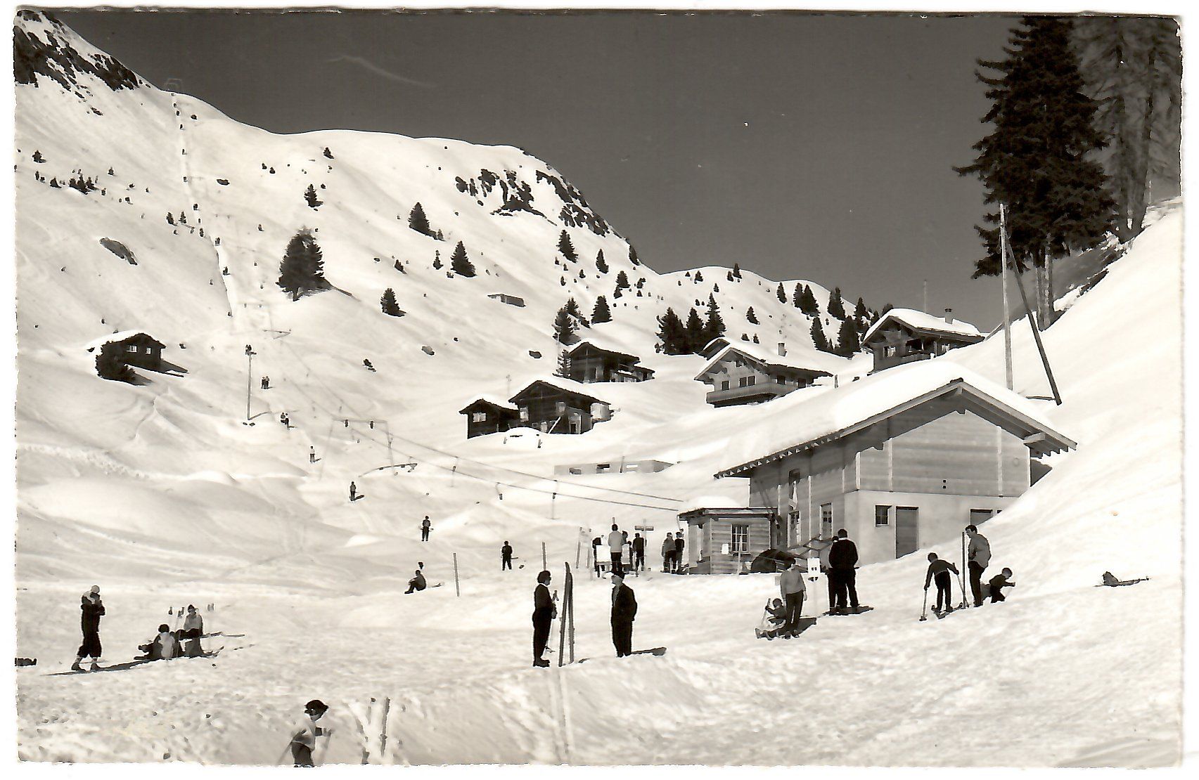 Cartoline postali: Ansichtskarte Riederalp,  Skilift Blausee – Usato da Kerns venduto da etma3