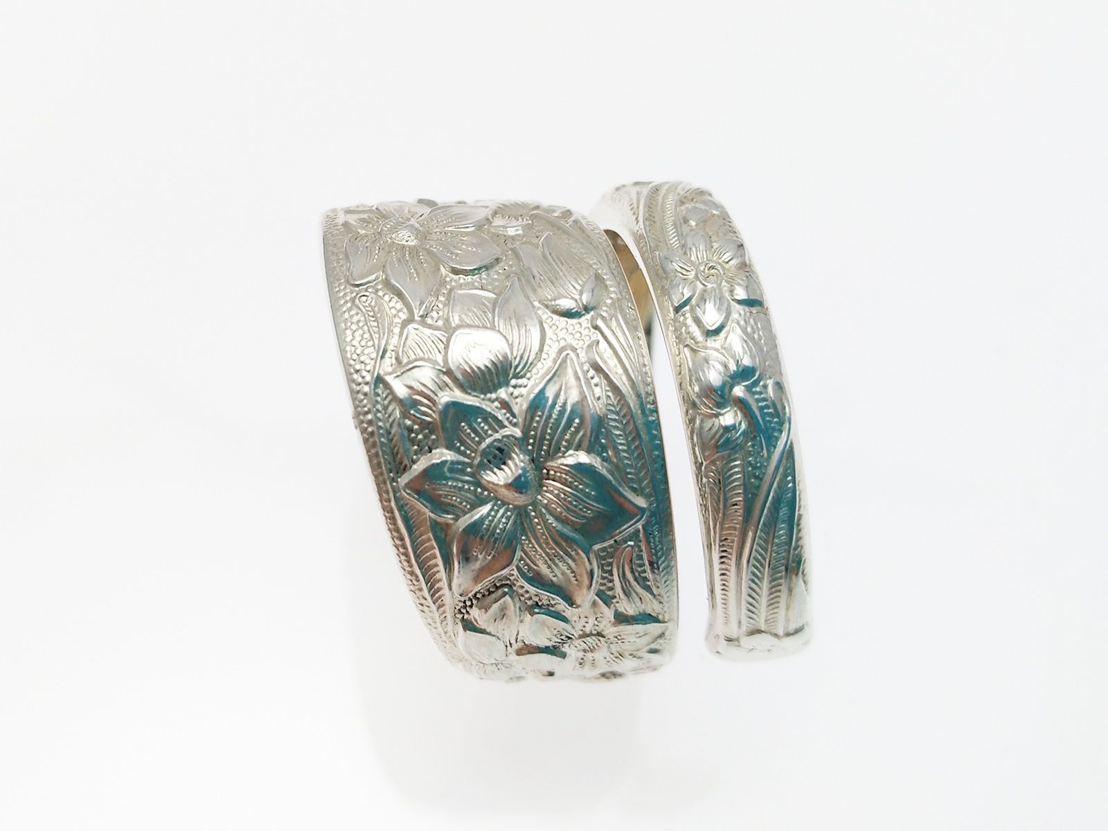 Anelli: offener Jugendstil Silberring mit Narzissen Blumendesign – Nuovo e nell'imballaggio originale da Meilen venduto da Byrd-bijoux 3