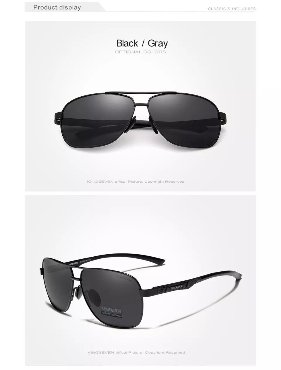 Occhiali & Lenti: Kingseven Piloten Sonnenbrille – Nuovo e nell'imballaggio originale da Suhr venduto da sjay.Cv 7