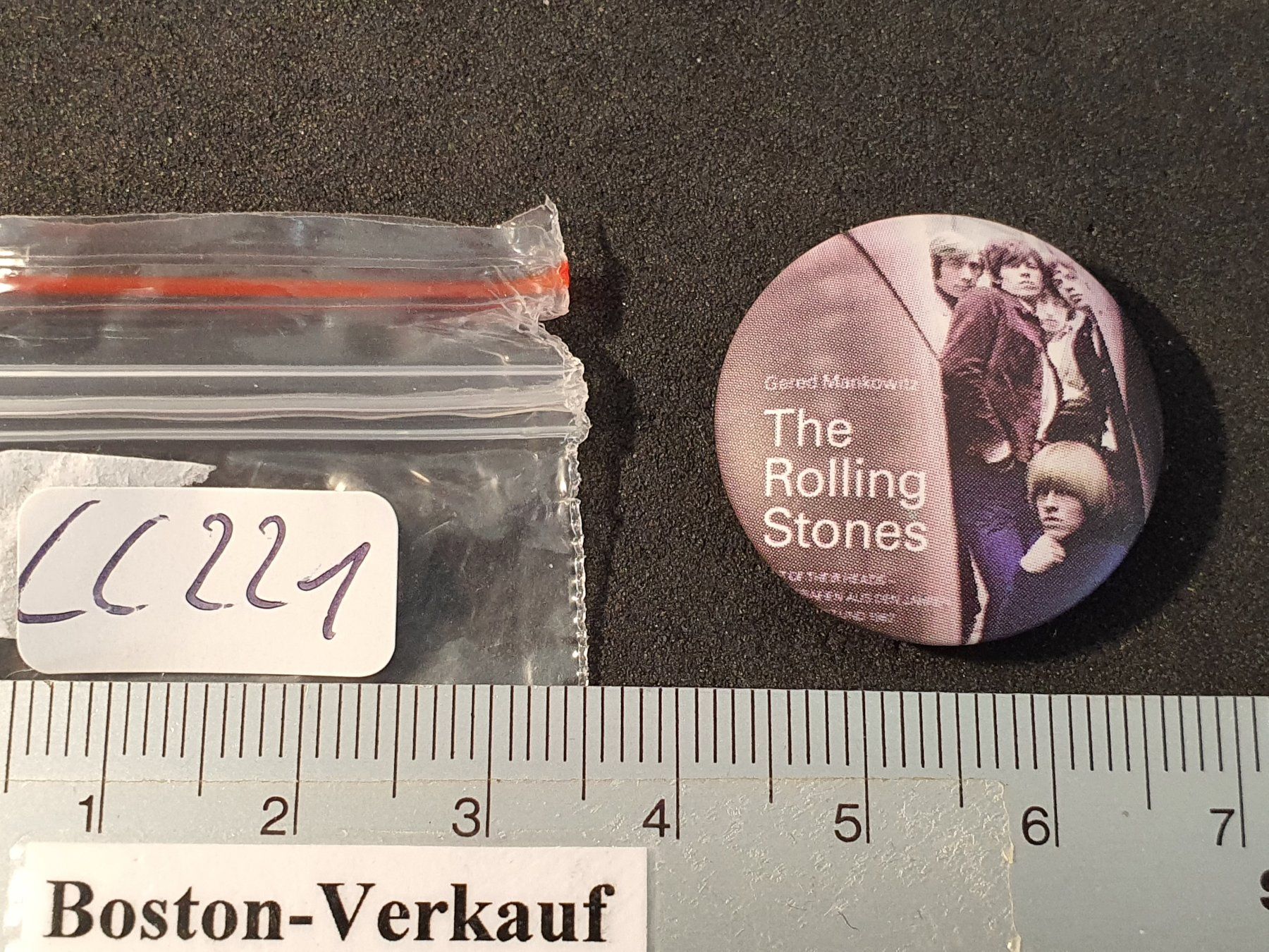 Placchette & Badge: CC221 - Pin /Button - Musik - The Rolling Stones – Usato da Reinach BL venduto da Boston-Verkauf
