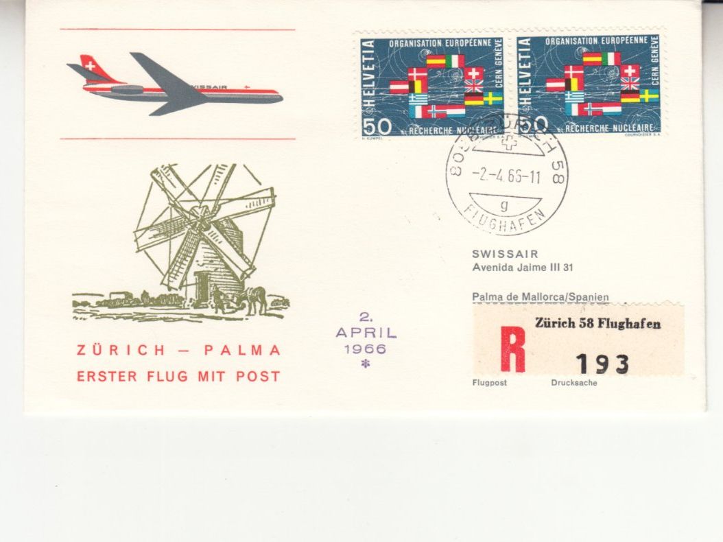 Alle Briefmarken: SLH RF 66.5a Zürich-Palma – Gebraucht aus Bürglen TG von StampGraf