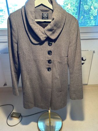 Kurzmantel COMMA, 38, Fischgrät Tweed, 60% Wolle