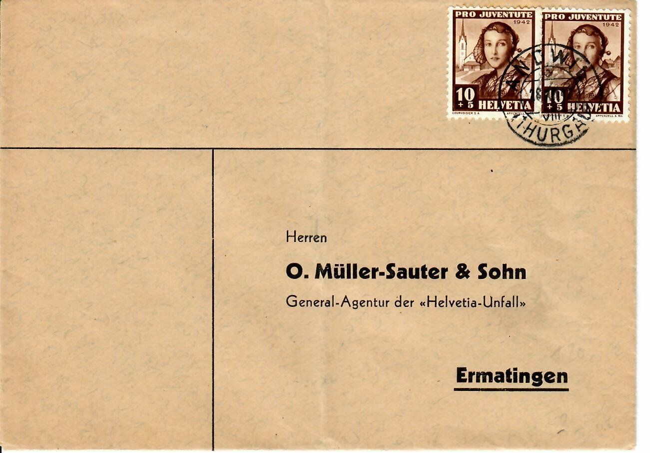 Tous les timbres: Brief, Andwil - Ermatingen 1949 – D'occasion à Hochdorf par Ziegel-16