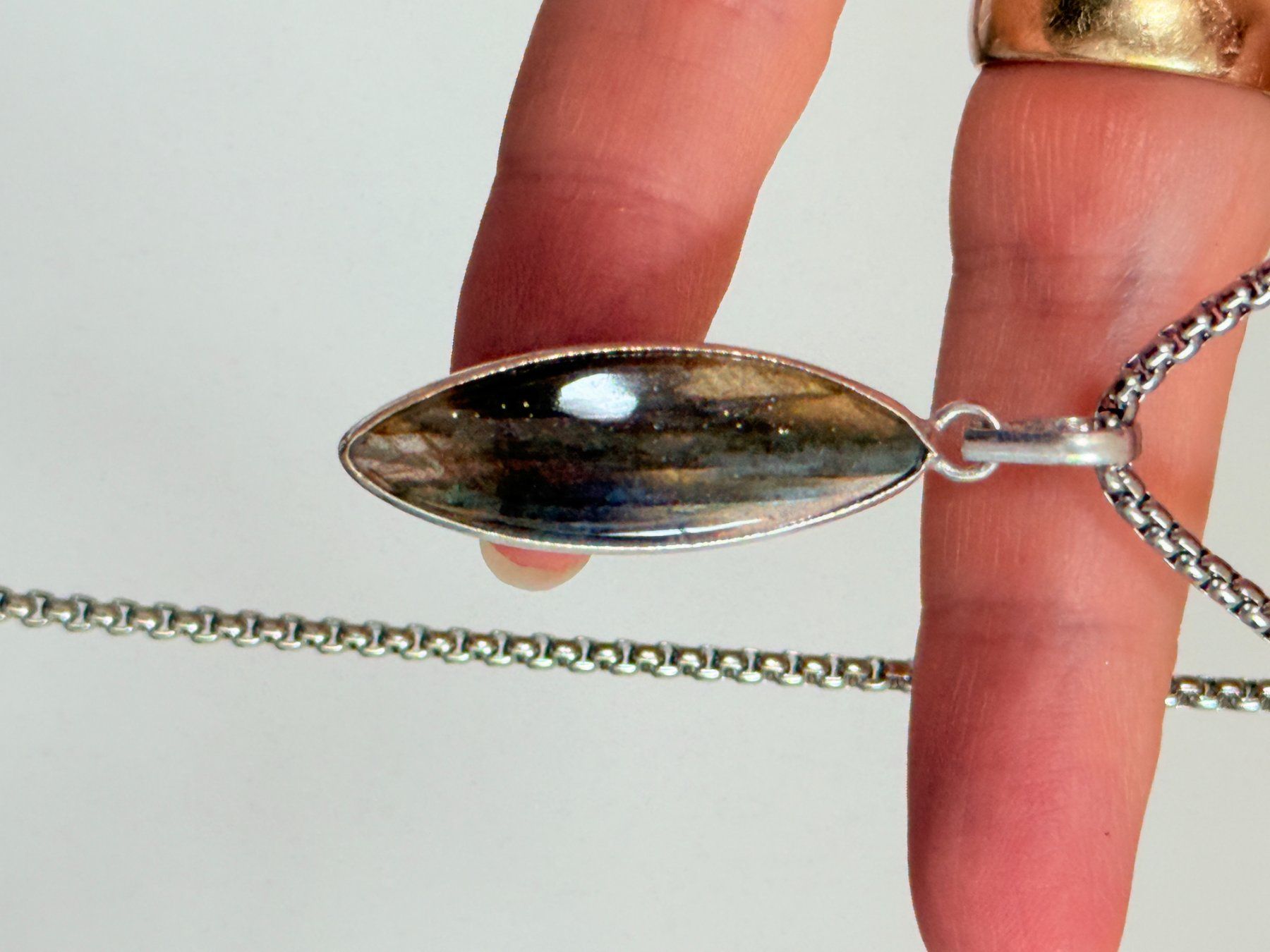 Ketten: Collier avec Labradorite – Neu und originalverpackt aus Genève von AWWA 6