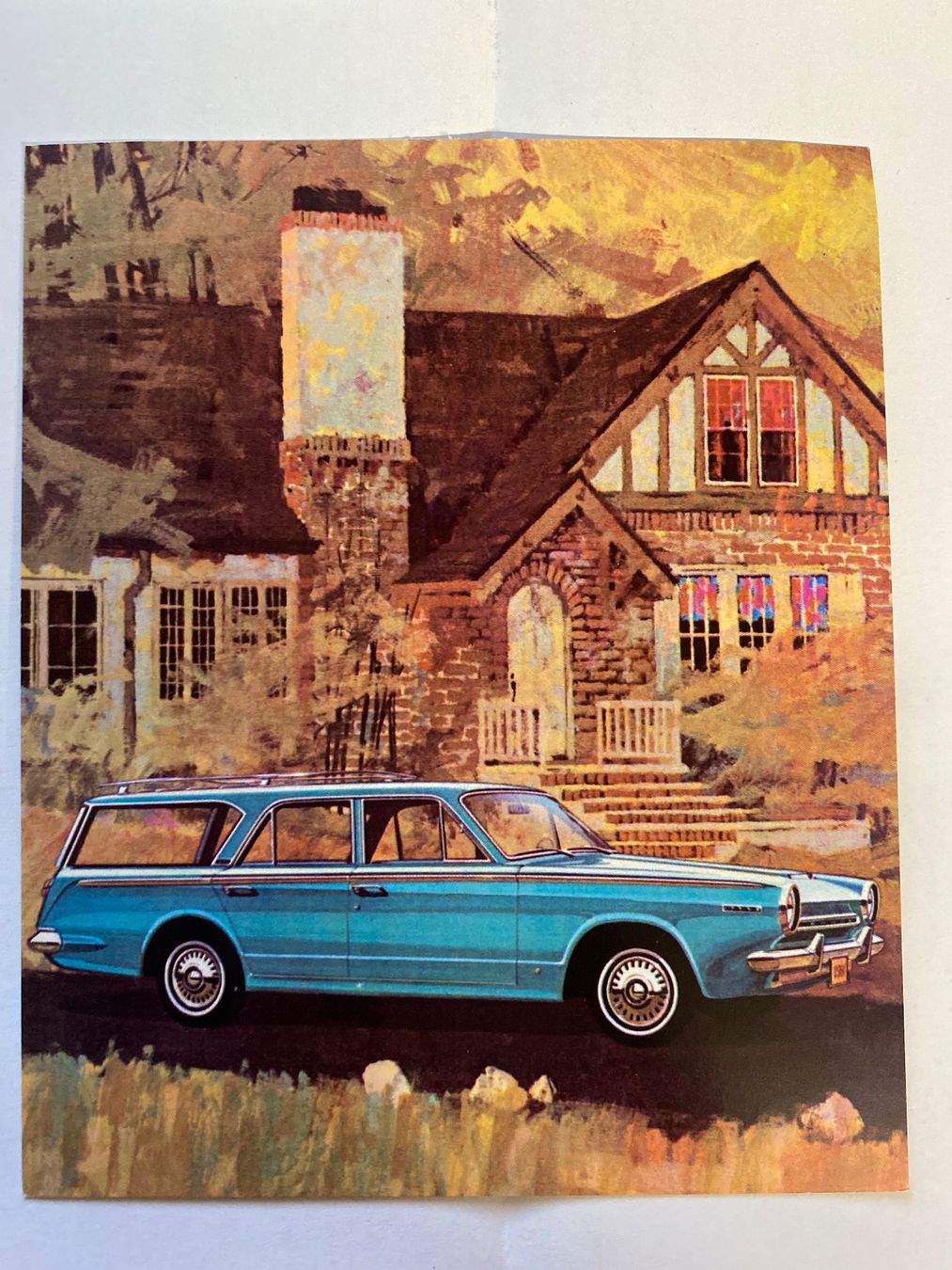 Cartoline postali: Carte postale vintage Dodge Break 1960's US Car Oldtimer – Usato da Le Brassus venduto da cinema13