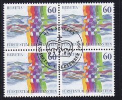 ET 4er Block Schweiz Lichtenstein 1995
