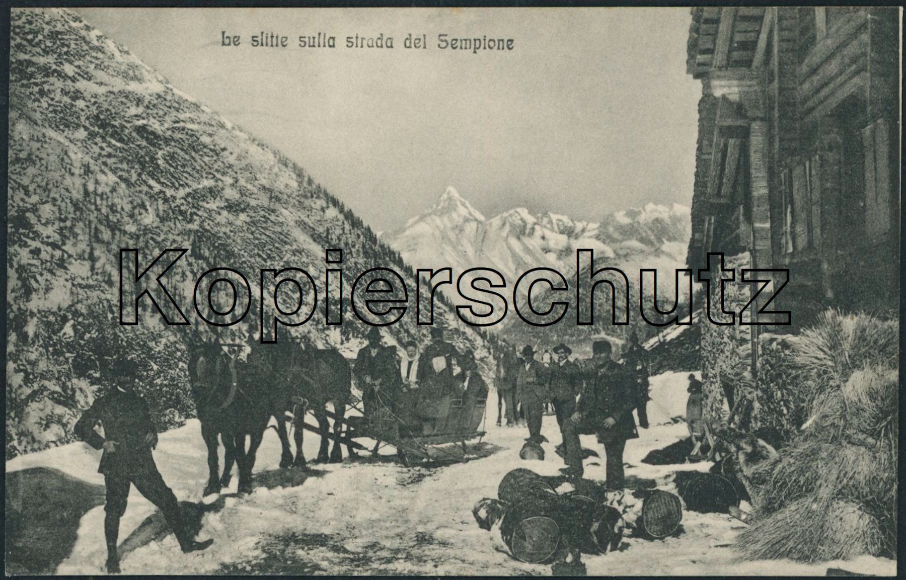 Ansichtskarten: VS Simplon Pass - Pferdeschlittenpost - Postkutsche – Neu (gemäss Beschreibung) aus Schindellegi von leecollect