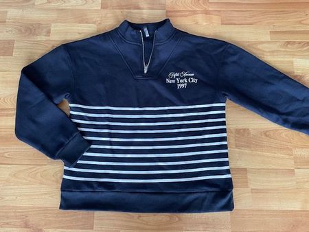 Neuer Sweat Pullover mit Zip Kragen, dunkelblau, Gr. S