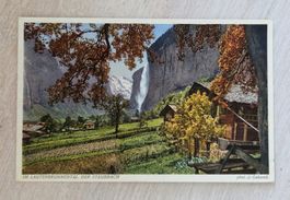Lauterbrunnental mit Staubbach, Rückseite zweisprachig