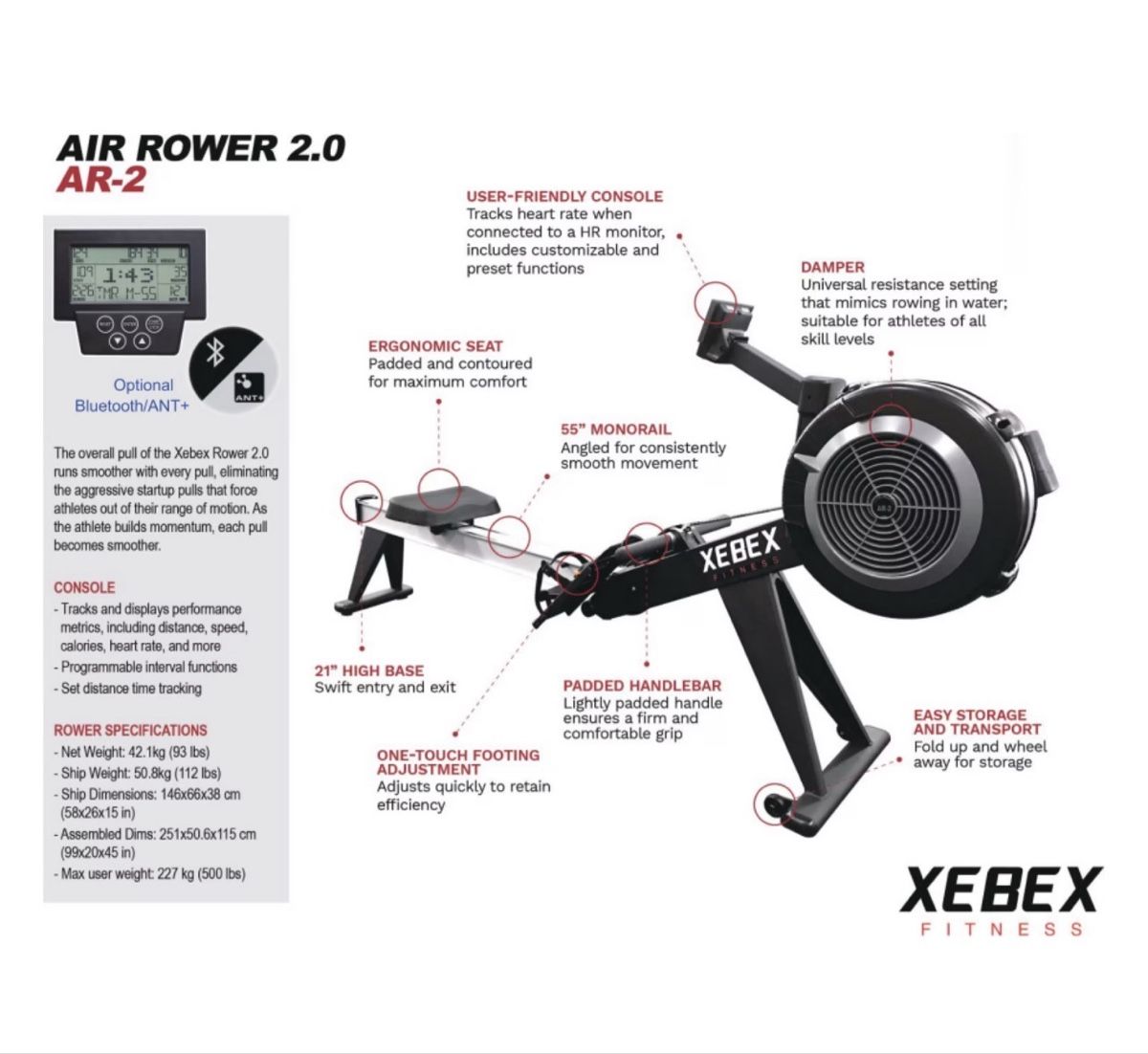 Hometrainer: Rudergerät XEBEX 2.0 Smart Connect – Nuovo (secondo la descrizione) da Ehrendingen venduto da Gintonic1991 6