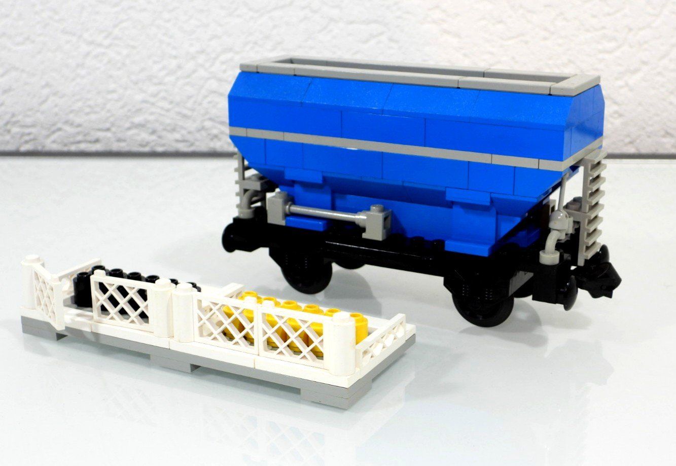 Lego Baukästen: LEGO EISENBAHN 4536 BLAUER SCHÜTTGUTWAGON – Gebraucht aus Turbenthal von Ddanuh 4