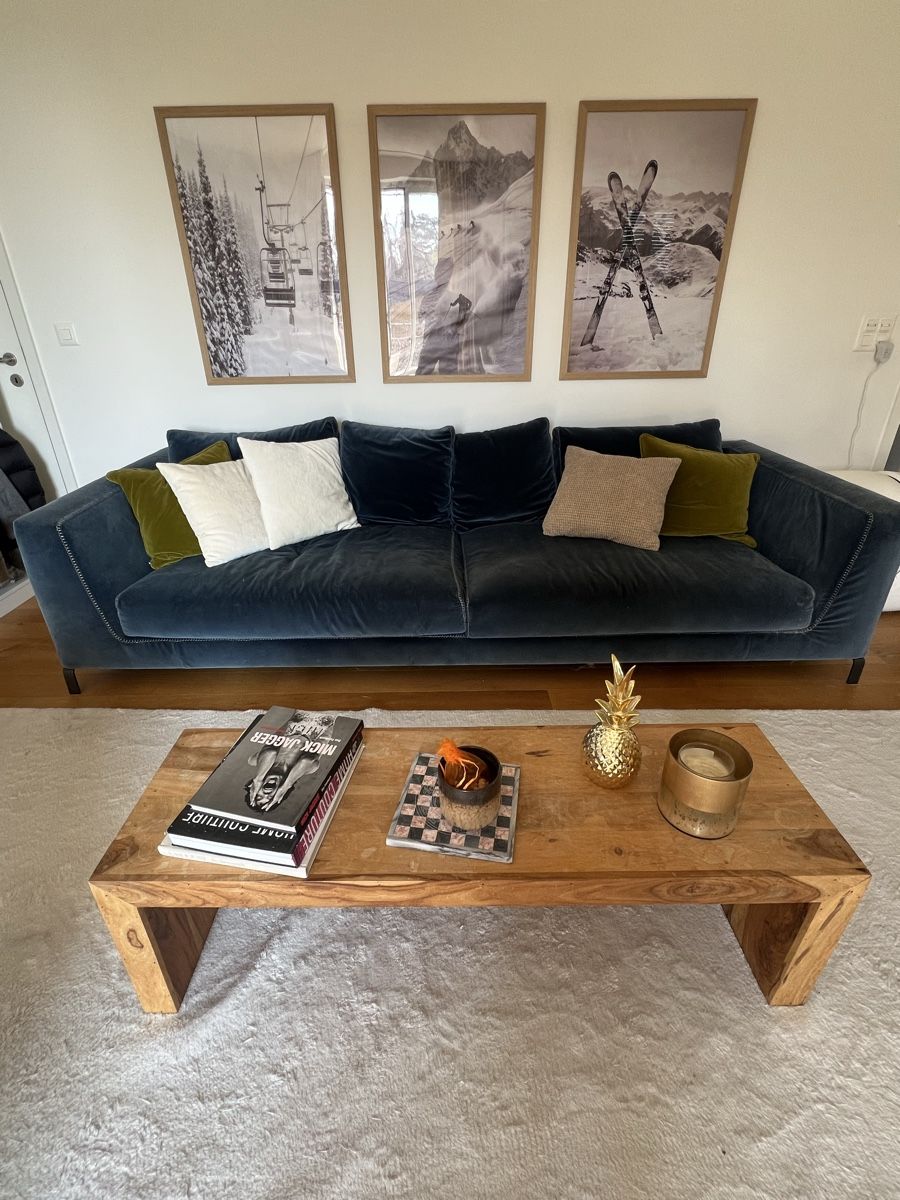 B&B Italia Divani: B&B Italia Sofa Samt Petrolblau – Usato da Horgen venduto da susu6969