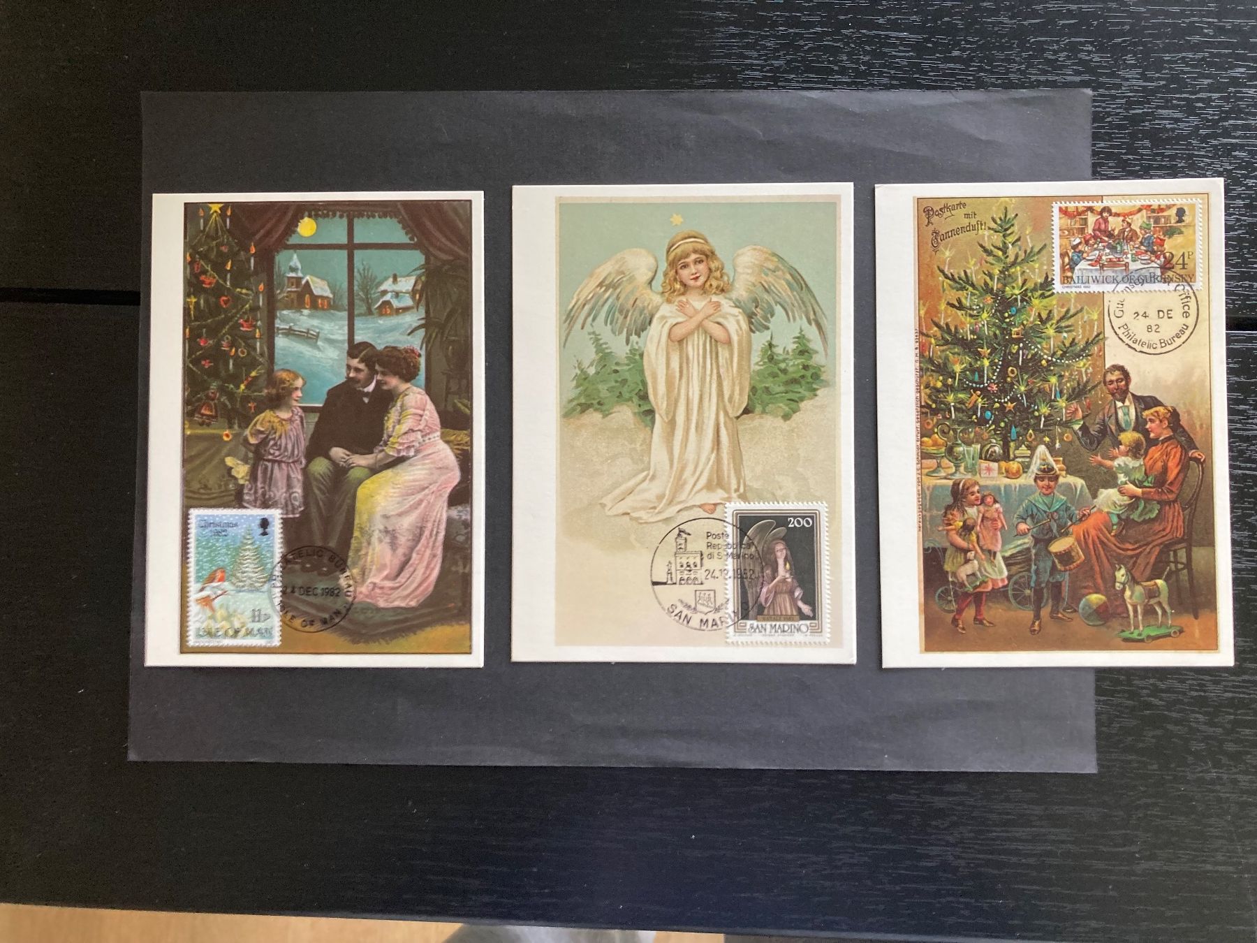 Alle Briefmarken: Maximumkarten Reproduktion von Weihnachtskarten aus ca 1910 – Gebraucht aus Domat/Ems von Lareina2015