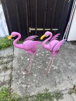 Garden Flamingos Pink Set of 2 Metal Used