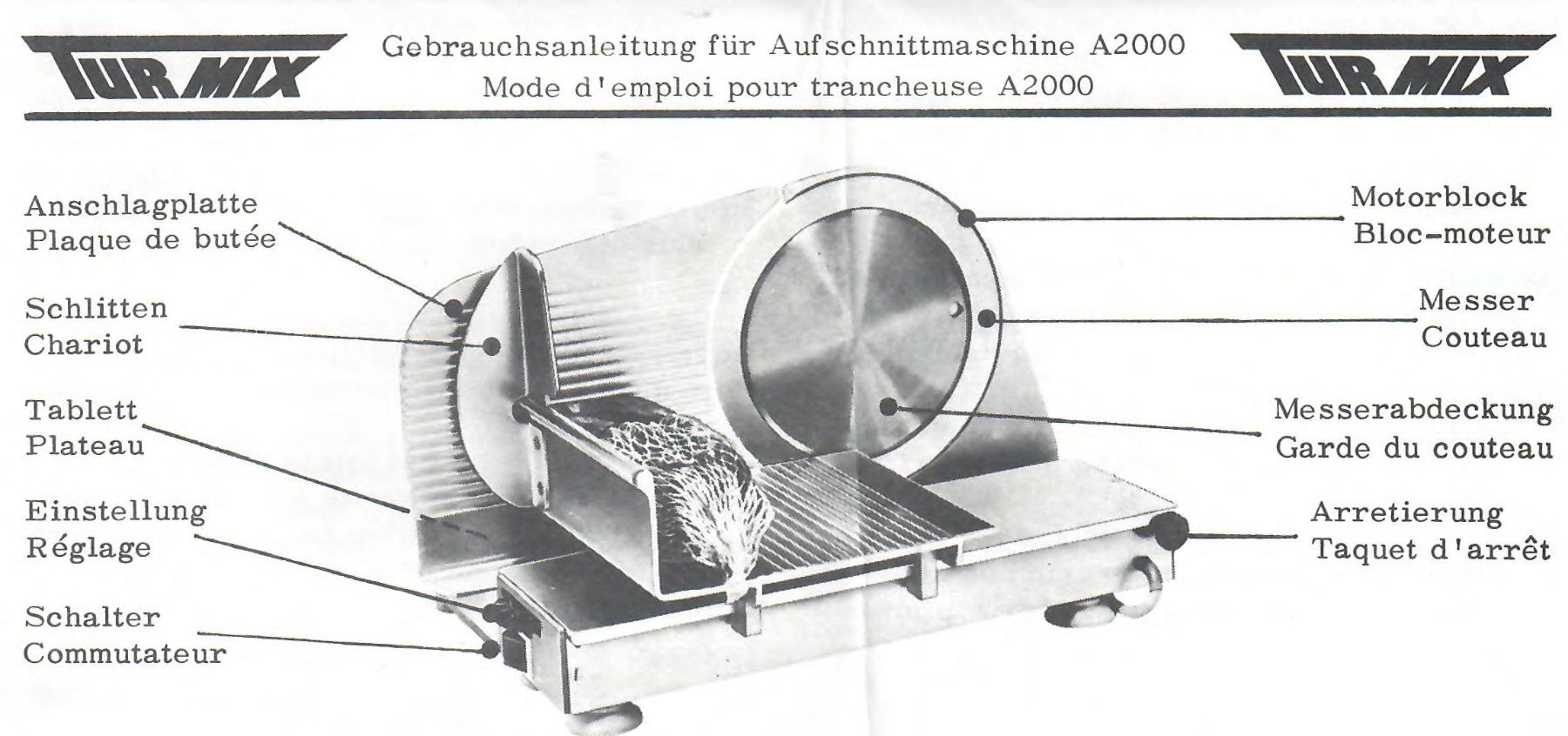 Turmix Elettrodomestici da cucina: Turmix Aufschnittmaschine A-2000 – Usato da Walchwil venduto da AlbertErnst 3