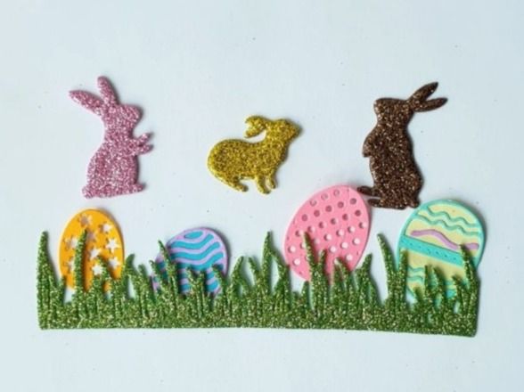 Sciablone: Stanzschablone Nr.792, Ostern,Hasen,Gras,Eier(Sizzix geeig.) – Nuovo e nell'imballaggio originale da Gretzenbach venduto da Fliegepilz56 1