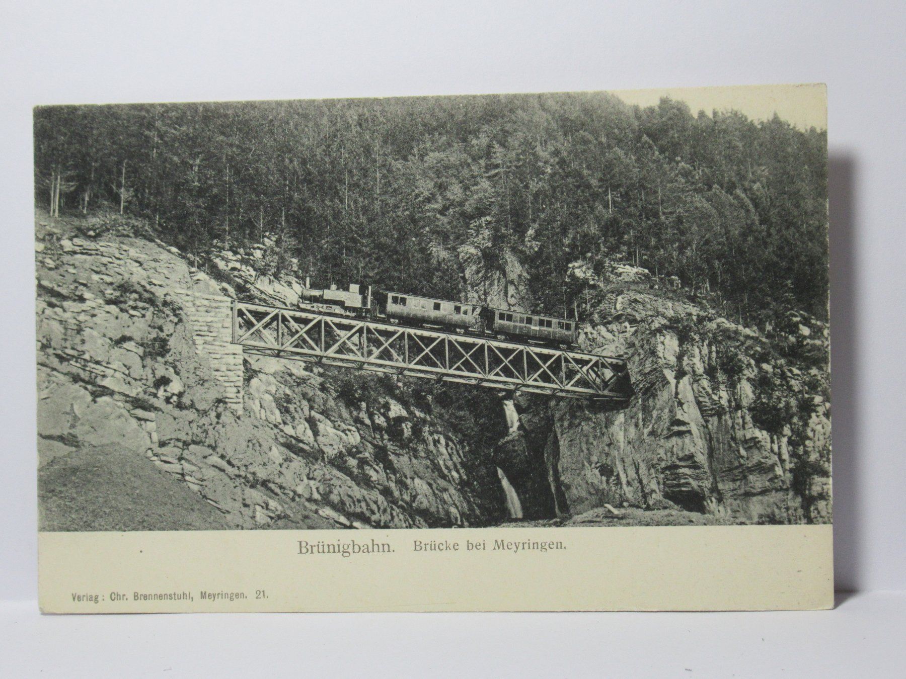 Cartoline postali: Brünnigbahn , Brücke bei Meyringen – Nuovo (secondo la descrizione) da Grenchen venduto da Bluemchen1900 1