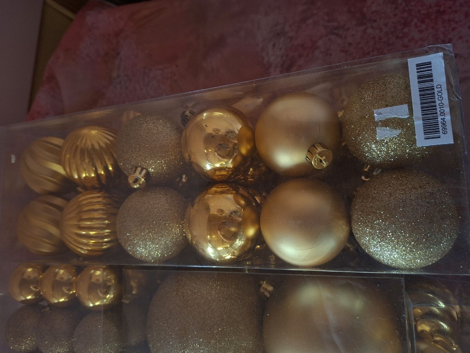 Tutte le decorazioni: neu: Set mit 68 Weihnachtskugeln goldfarben Kunststoff  – Nuovo e nell'imballaggio originale da Nassen venduto da verrueckt 6
