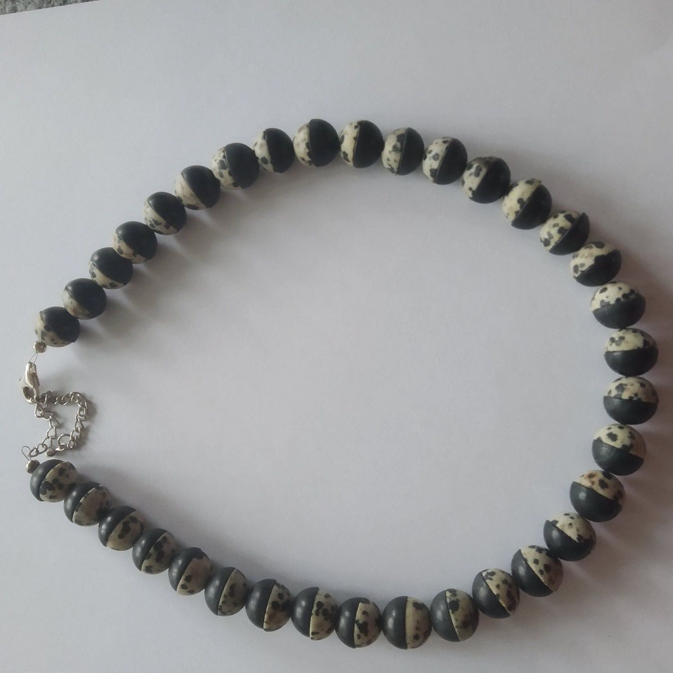 Catenine: Edelsteinkette silber Onix Dalma- Jaspis – Nuovo e nell'imballaggio originale da Münchenbuchsee venduto da Cori1968