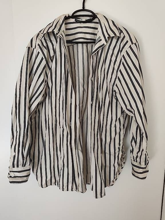 Blusen: Arket - beige schwarz gestreifte Bluse - S – Gebraucht aus Zürich von lis_6j76