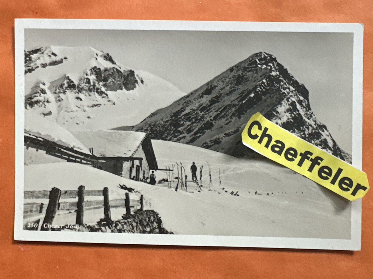 Cartoline postali: Alte Ansichtskarte Tschiertschen-Churwalden Joch – Usato da Zürich venduto da Chaeffeler