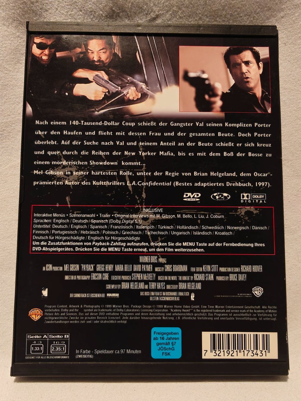 Tutti i DVDs: Payback Zahltag mit Mel Gibson – Usato da Gutenswil venduto da Vulcano21 2