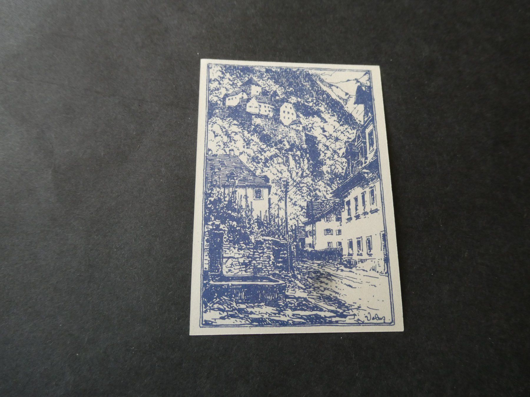 Banconote: Liechtenstein 1920, 50 Heller - ungefaltet – Usato da Hinterforst venduto da Rohusri 1
