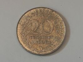 20 centesimi francesi (20 Centimes) del 1996