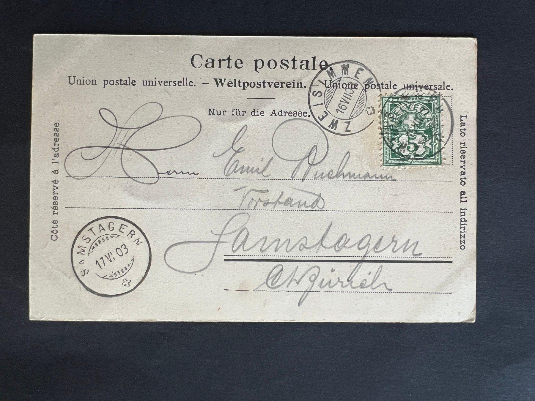 Cartes postales: AK 1903 Lenk mit Wildstrubel (V726) – D'occasion à Hinwil par Sidi4 1