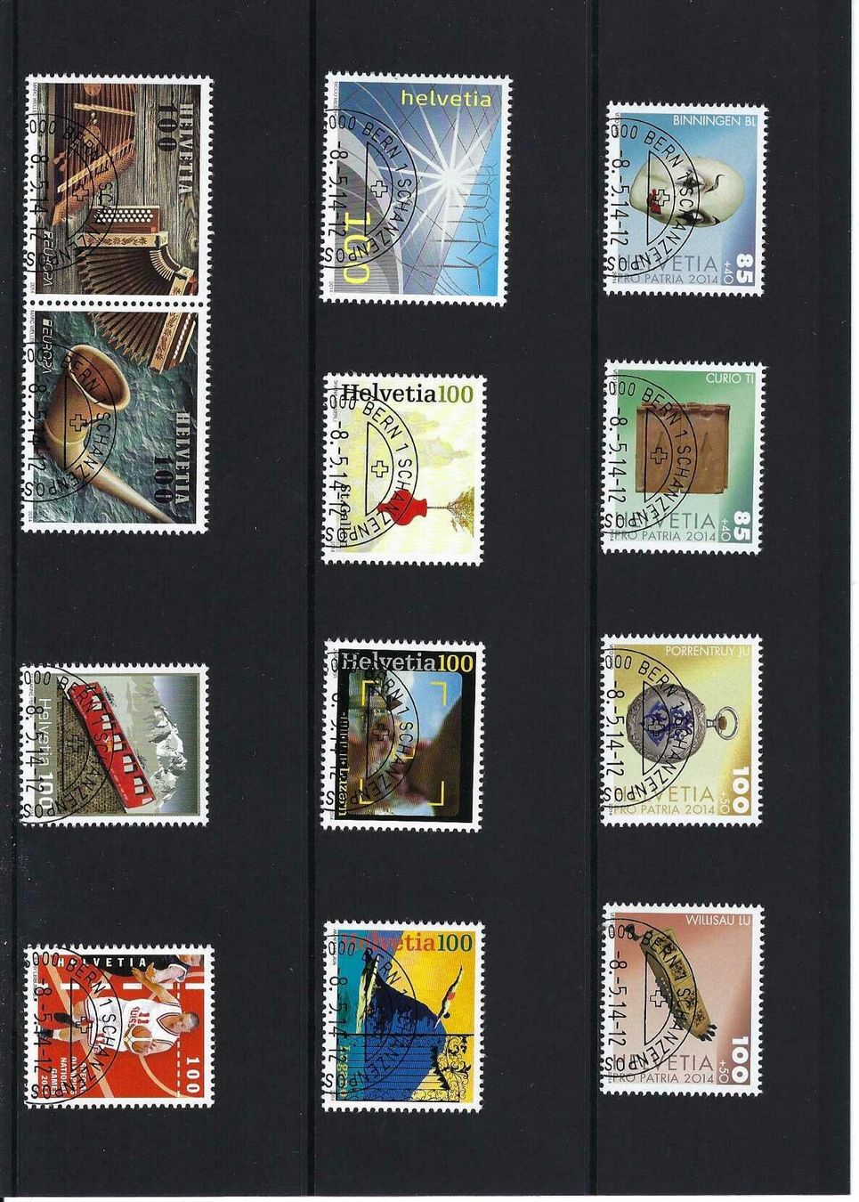 Tutti i francobolli: Schweizer Briefmarken Jahresset 2014 gestempelt – Usato da Diegten venduto da Pdiego 3