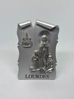 Placchetta souvenir di Lourdes 10 cm