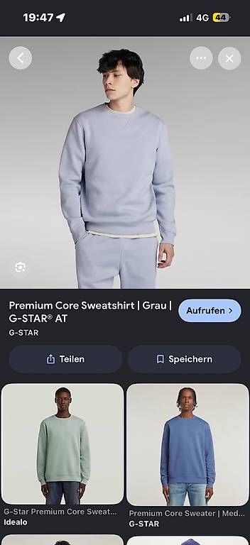 Pullover & Sweatshirts: G Star core sweatshirt grau – Gebraucht aus Suhr von Ecte